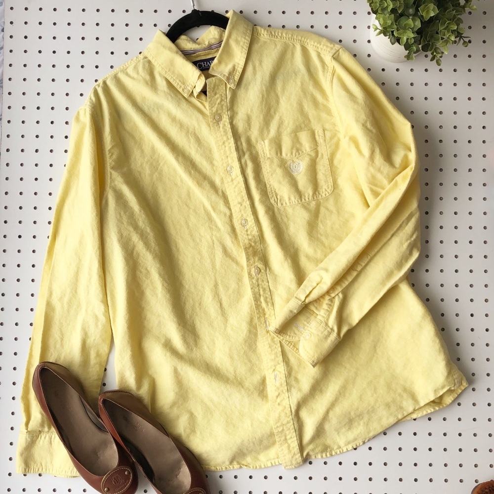 CHAPS Ladies sunshine yellow button down